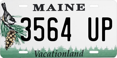 ME license plate 3564UP