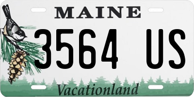 ME license plate 3564US