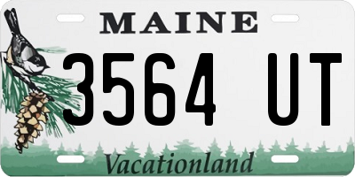 ME license plate 3564UT