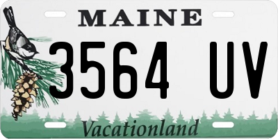 ME license plate 3564UV