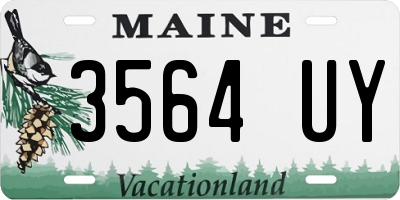 ME license plate 3564UY