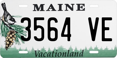 ME license plate 3564VE