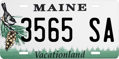 ME license plate 3565SA