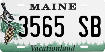ME license plate 3565SB