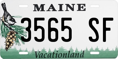 ME license plate 3565SF