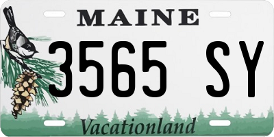 ME license plate 3565SY