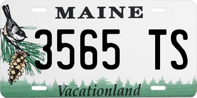 ME license plate 3565TS