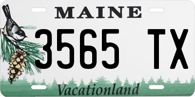 ME license plate 3565TX