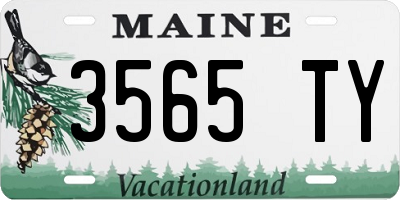 ME license plate 3565TY