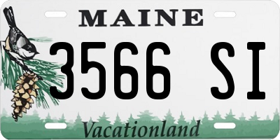 ME license plate 3566SI
