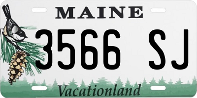 ME license plate 3566SJ