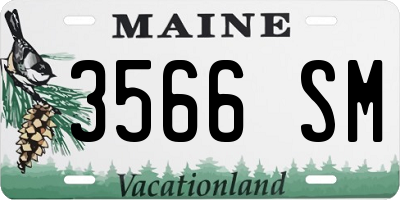 ME license plate 3566SM