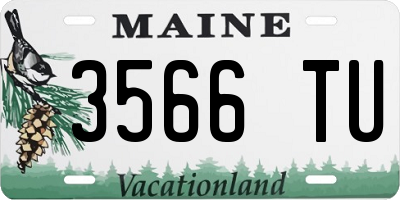 ME license plate 3566TU
