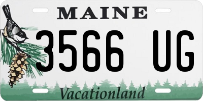 ME license plate 3566UG