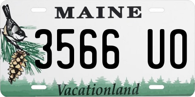 ME license plate 3566UO