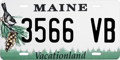 ME license plate 3566VB