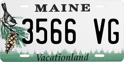 ME license plate 3566VG