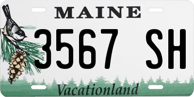 ME license plate 3567SH