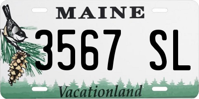 ME license plate 3567SL