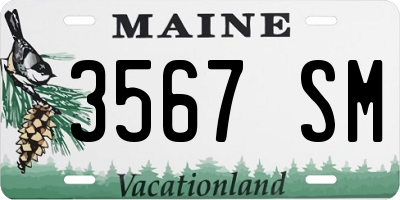 ME license plate 3567SM
