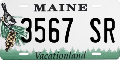 ME license plate 3567SR