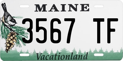 ME license plate 3567TF