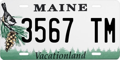 ME license plate 3567TM
