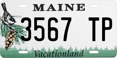 ME license plate 3567TP