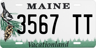 ME license plate 3567TT