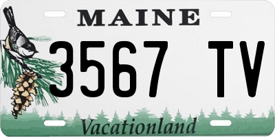 ME license plate 3567TV