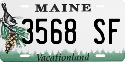 ME license plate 3568SF