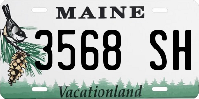 ME license plate 3568SH
