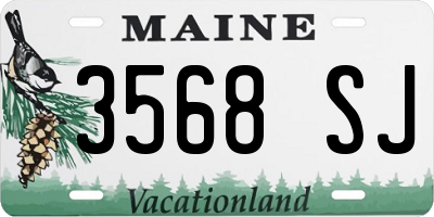ME license plate 3568SJ