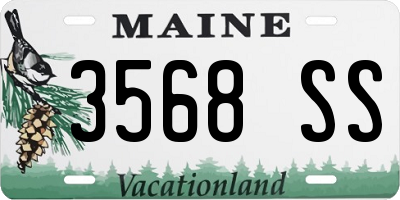ME license plate 3568SS