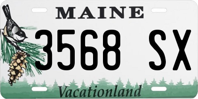 ME license plate 3568SX