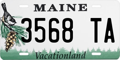 ME license plate 3568TA