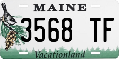 ME license plate 3568TF