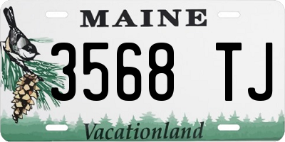 ME license plate 3568TJ