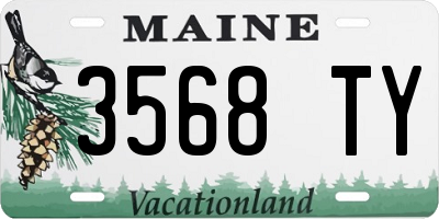 ME license plate 3568TY