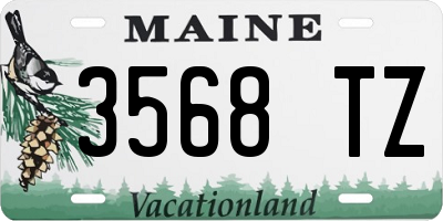 ME license plate 3568TZ