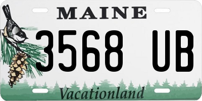 ME license plate 3568UB
