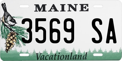 ME license plate 3569SA