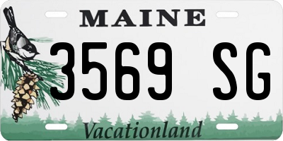 ME license plate 3569SG