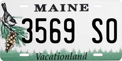 ME license plate 3569SO