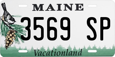 ME license plate 3569SP