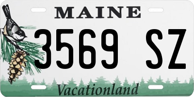 ME license plate 3569SZ
