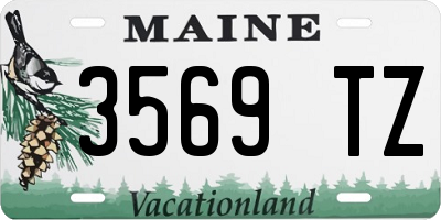 ME license plate 3569TZ