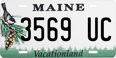 ME license plate 3569UC