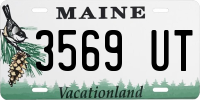ME license plate 3569UT