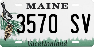 ME license plate 3570SV